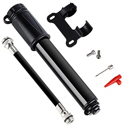 ANSIEDIO Mini Fahrradpumpe Luftpumpe Fahrrad Rahmenpumpe - 100 PSI Hoher Druck Fahrradluftpumpe für Presta/Schrader Ventile, für Rennrad, Mountainbike, Ebike, Kinderspielzeug, Basketball,Fussball