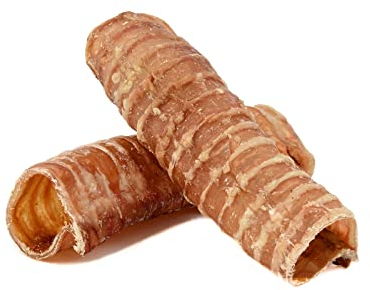 BREERs Rinderstrossen für Hunde Getrocknet 15cm 1Kg Kausnack Deutscher Herstellung Gesunde Hundeleckerlis Luftröhre Rinderuftröhre Rindfleisch