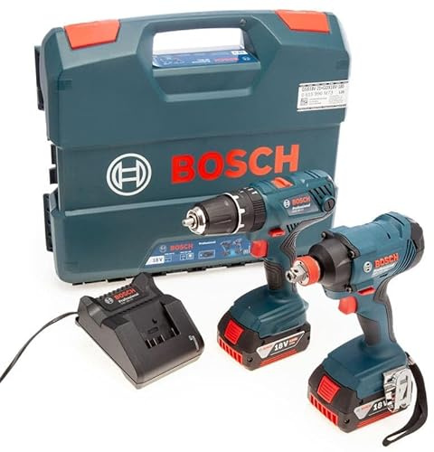 Bosch Professional 0615990M73 Set of 2 18V GSB 18V-21 + GDX 18V-180 (2 x 4.0 Ah) Tools
