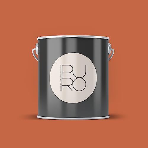 Livingwalls PURO Premium Wandfarbe c9006 - Malerfarbe für Wohnräume und Arbeitszimmer mit sehr hoher Deckkraft - matte hochwertige in Rot, Orange - 2,5l