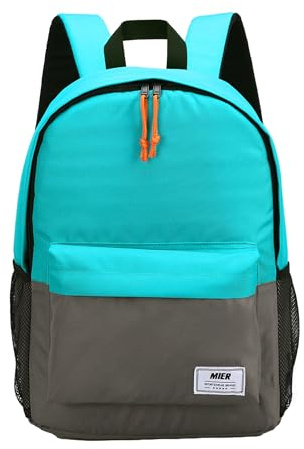 MIER Insulated Backpack Cooler Small Leakproof Lunch Back Pack with Coolers Lightweight Cute Lunch Bag for Women Men to Work, Picnics, Camping, Park Day Trips, 15 L, Peacock Blue/Dark Gray