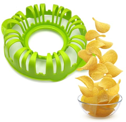 Leddy Living Kartoffelkocher in der Mikrowelle, Behälter zum Backen von Chips ohne Öl, gesund leicht ohne Fett, auch für Obst und Gemüse geeignet (grün)