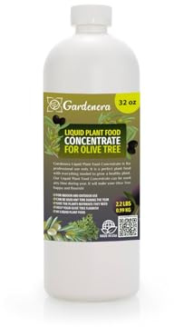 Gardenera Plant Growth Superfood for Olive Trees with 18 Essential Vitamins & Minerals - Organic Plant Food Fertilizer - Micro-Fungi and Bio-Organisms for Olive Tree Care & Growth Enhancement - 32oz