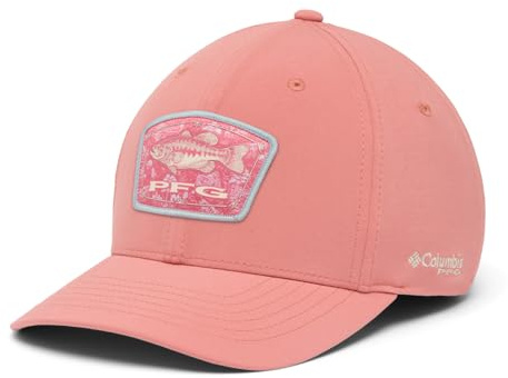 Columbia Unisex PFG Uncharted Ball Cap, Rosewood/Feather Fish, L/XL