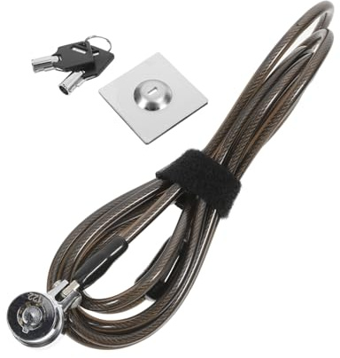 HEALSOPTHY Cadenas 1,9 M pour en Alliage de Zinc Ordinateur Portable Serrure de Sécurité avec Câble Antivol Renforcé Noir pour Ordinateur Bureau Maison