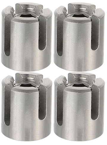 WOONEKY Morsetti per Cavi Incrociati in Acciaio Inox 4 Mm – Set 4 Pezzi – Clip di Fissaggio per Funi Metalliche da Giardino – Fermacavi Resistenti alle Intemperie per Uso Esterno