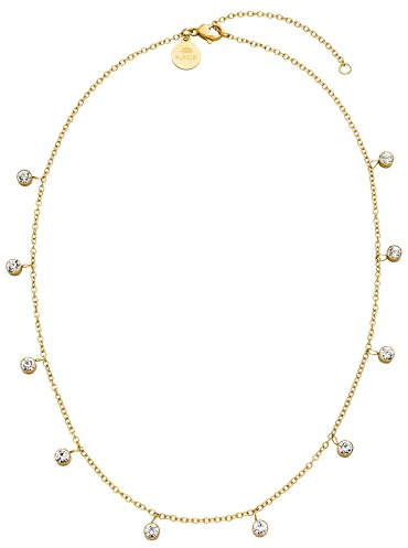 Purelei Nani Kette Damen (Gold) – Halskette Damen aus langlebigem Edelstahl – Wasserfeste Kette mit Anhänger – 30–55 cm Länge – Halskette für deinen individuellen Look
