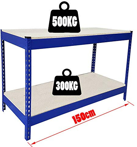 500kg Heavy Duty Metal Work Bench Garage Workshop Table Workbench Station