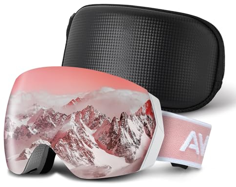 CARFIA Herren Damen Skibrille für Brillenträger 100% UV400-Schutz Schneebrille Skibrille Anti-Nebel Snowboardbrille Ski Goggles