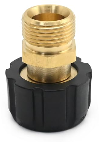 JUUDDENPARTS Brass Pressure Washer Coupler, M22 15 Mm Female Thread to M22 14 Mm Male Fitting, Robust Garden Water Pipe Hex Bushing Reducer Adapter (4500 PSI)