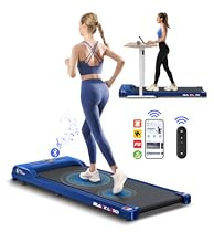BLACK LORD Löpband 2,2 hk löpband med hastighetskontroll, 1–9 km/h för hem, kontor och gym, elektrisk motionscykel för vandring, jogging, effektiv träning (blå)