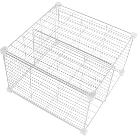 LIGIGWASH Organizer Congelatore con Divisorio Interno Bianco Cestello Inferiore per Piccoli Oggetti Montaggio Rapido Senza Attrezzi Soluzione Compatta Adattabile Freezer e Congelatori