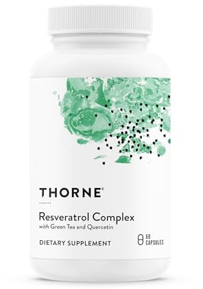 THORNE - Resveratrol Complex - Supports Healthy Aging* - Trans-Resveratrol Supplement with Green Tea, Quercetin & Curcumin Phytosome - Third-Party Certified - Gluten, Dairy & Soy-Free - 60 Capsules