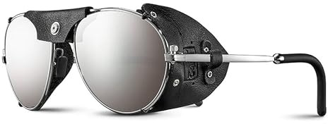 Julbo Cham Heritage Sunglasses - Silver/Black Frame - Brown w/Silver Mirror Lens (Spectron 4)