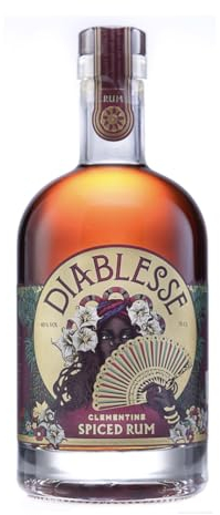 Diablesse Clementine Spiced Caribbean Rum 70cl (40% ABV) Award Winning Perfect For a Celebration Gift Christmas, New Year & Birthday. Notes of Toffee Apple, Clementine, Ginger. Female Founder, Natural