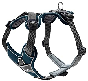 HUNTER DIVO Hundegeschirr, S, 45-56 cm, dunkelblau/grau