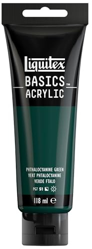 LIQUITEX Basics Acrylic Paint, Phthalocyanine Green, 118 ml Tube