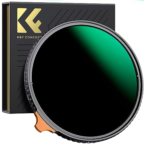 K&F CONCEPT 52mm Variable ND Filter ND3-ND1000 (1.5-10 Stops), 28-Layer Coatings HD Optical Glass Adjustable Neutral Density Filter for Camera Lens(Nano-X Series)