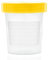 10x LuxmedIQ Urinbecher/Probenbecher mit Schraubdeckel - 125ml Fassungsvermögen, Auslaufsicher, Maßtabelle bis 125ml/4oz, beschriftbar