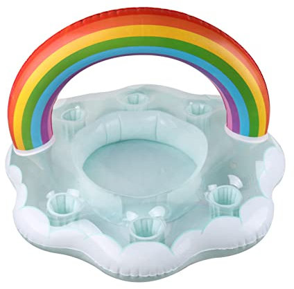 Anoudon Aufblasbarer Getränkehalter Schwimmende Farbe Wolke Pool Drink Halter Schwimmt Getränke Salat Obst Serving Bar Pool Float Party Zubehör Sommer Strand Freizeit Cup Flaschenhalter