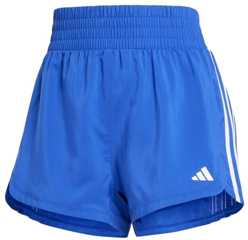 adidas Pacer Training Damen-Shorts, 3-Streifen, gewebt, hohe Taille, Größe XL, 12,7 cm