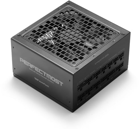 darkFlash PMT Fully Modular Power Supply ATX 3.1& PCIe 5.1 Ready, 2 x 12VHPWR Cable Included, 100% Japanese 105°C Capacitors, 80 Plus Gold Gaming PSU (80+ Gold (ATX 3.1) BK, 850 Watts)