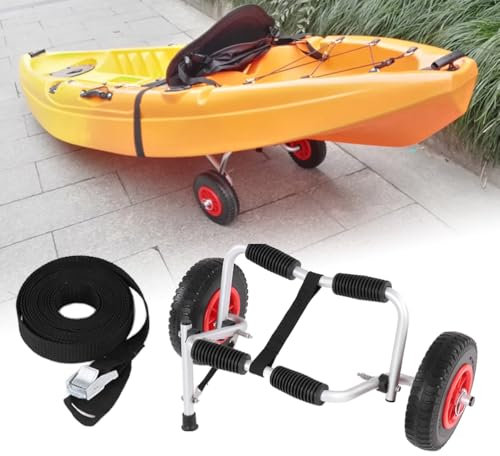 Hopfällbar Kajakvagn, Universal Kajakställ, Kajakvagn, Kajakhållare, Kajakkanotställ, Vagn För Att Bära Kajaker, Kanoter, Paddleboards, Flytmattor Och Jon Boats