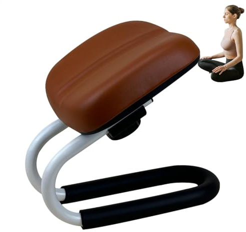 Meditationspall – justerbar höjd knäböjare med svampkudde | bekvämt bänksäte för bön och meditation | halkfria benhylsor | bärbar stol för och avkopplingsutrymmen