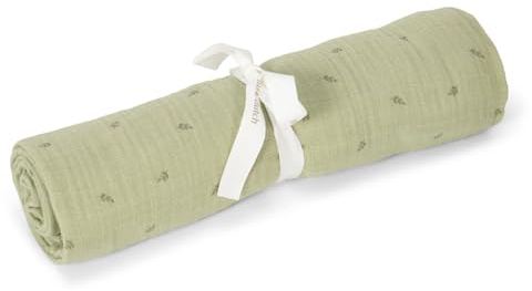 Little Dutch Pucktuch Swaddle Tuch Decke Musselin Baby (120x120 cm) Sage grün - Pure