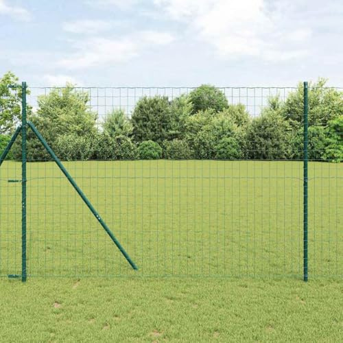 Recinzione da giardino, recinzione in rete metallica, recinzione paesaggistica, recinzioni decorative, recinzione europea, verde, 1,6 x 10 m, ferro rivestito in PVC, per balcone, pubblico, privacy