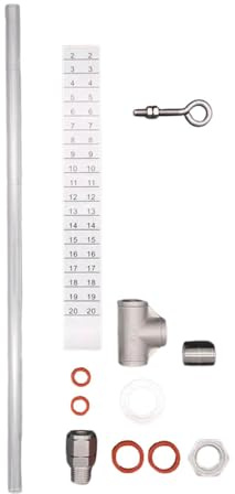 Generic Jauge de Niveau Tube En Acier Inoxydable PC pour Accessoires Brassage Bière Maison Kit Complet avec Fonctionnement Sans Soudure et Matériau Résistant, 41cm