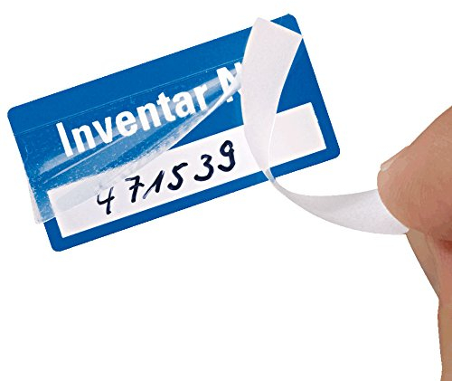 LEMAX® Inventaretikett Geräte-Nr., grün, Folie, mit Klappkaschierung, 50x25mm, 8 Stück