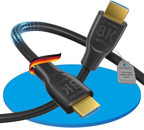 D.RECT S-7 stiftpenna trekantig, minjocklek: 0,7 mm 8K HDMI kabel med designuttag 2,0m