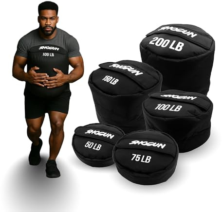 Shogun Sandbags for Working Out – Heavy Duty Workout Sandbag for Weight Training, Cross Training, Strongman, Fitness & Military Use – Adjustable Exercise Sand Bags for Full Body Training