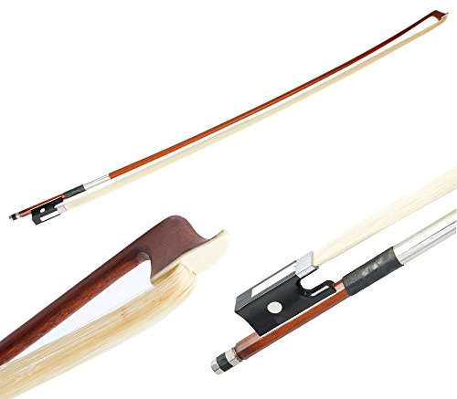 Lykos Bright Sound Arbor Violin Bow Fiddle Bow Horsehair Exquisite for Violin (4/4 B)