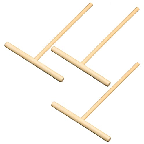 SULIUDAJI 3 pièces en Bois en Forme de T bâton de crêpe épandeur de crêpes Outil de Cuisine Bricolage No.24