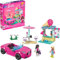 MEGA Barbie Car Building Toys Playset, Convertible and Ice Cream Stand with 225 Pieces, 2 Micro-Dolls and Accessories, Pink, Gift Ideas for Kids, HPN78