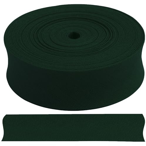 Aerzetix – C73763 – dekorativt snedband 4,5 meter x 18 mm – färg tallgrönt – av polyester/bomull