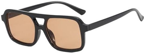 LHSDMOAT Occhiali da sole pilota quadrati retrò anni '70 per donna Uomo Occhiali da sole vintage rettangolari con lenti colorate