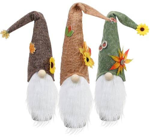 Operitacx 3pièces Housses De Bouteille Adorables pour Vin Décorations De Thanksgiving Et Noël Accessoires De Table Automne