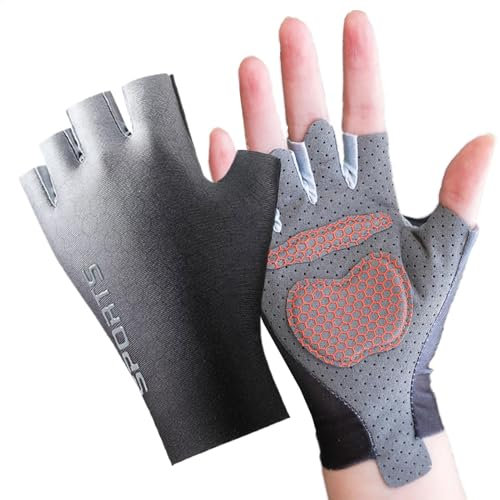 Guanti da equitazione per bambini, 2 pezzi, guanti mezze dita, guanti da skateboard, guanti da allenamento, antiscivolo, per ginnastica per bambini