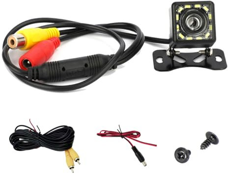 Rückfahrkamera für Autos mit Super Nachtsicht,rückfahrkamera IP67 Wasserdicht, 170° Weitwinkel, 12 LED Nachtsicht, Hochauflösende Auto Rückfahrkamera für sicheres Parken,Auto-rückfahrkamera