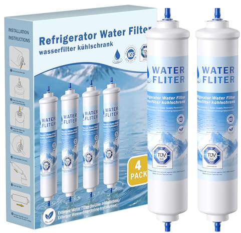 4 VILLAPOOL Wasserfilter Kühlschrank Ersatz für Samsung Kühlschrank Wasserfilter DA29-10105J, DA29-10105J HAFEX/EXP, DA99-02131B, WSF-100, EF9603, HAIER LG Inline-Kühlschrank