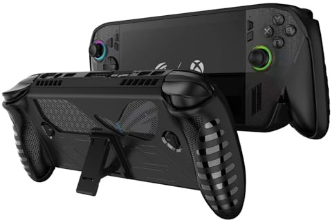 JYGamhanbil Skyddsfodral Grip för ROG Xbox Ally X Gaming Handheld Console | TPU Mjuk Fodral Väska Skal Tillbehör med Ergonomiskt Grip och Stöd för ROG Xbox Ally Handhållen Konsol,Svart
