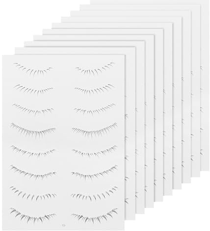 Ipetboom 10 fogli Adesivi Ciglia Finte Inferiori Facili da Usare per Trucco Donna per Eventi Glamour e Applicazione Veloce