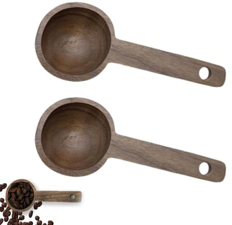 2 StüCk KaffeelöFfel Portionierer, Kaffee LöFfel, KaffeedosierlöFfel, Kaffeelot, 15 Ml Holz Kaffee MesslöFfel LöFfel Kaffee FüR Messen Von Kaffeebohnen Gemahlene Bohnen Tee