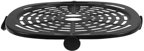 BESTYASH Placa de Repuesto para Freidora de Aire 18,5 X 18,5 Cm, Acero al Carbono Antiadherente, Bandeja Parrilla Negra para Cocinar Verduras y Alimentos Crujientes, Accesorios