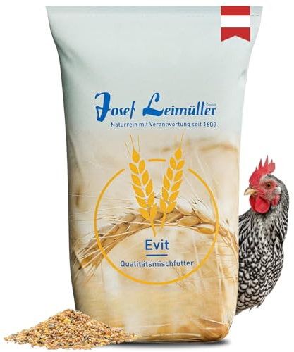 Leimüller kycklingfoder 5 kg [Premium 6-kornsblandning] – energirik och dammfri kornfoder för kycklingar och värphöns – läckra kycklingfoder ströfoder – utan genteknik och tillsatser