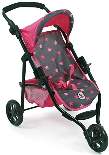Bayer Chic 2000 612 82 Jogging-Buggy Lola, Puppenwagen, Sternchen Rosa