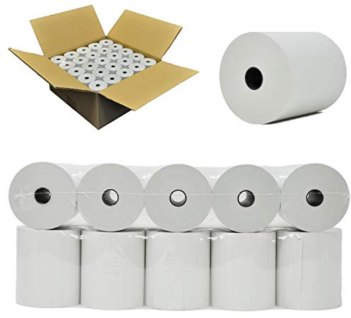 3 1/8 x220 Thermal Cash Register Paper (50 POS Rolls) Certified BPA Free - TSP100 M224A TM-T88V Cash Register Thermal Paper Rolls - RegisterRoll